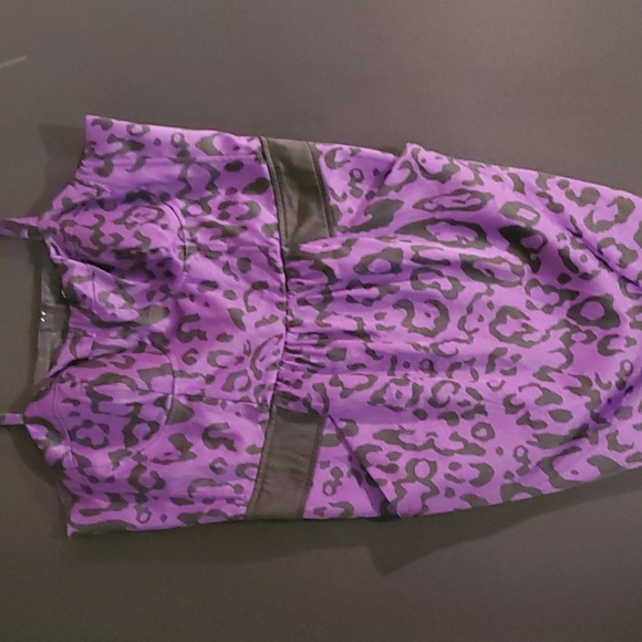 Purple Leopard Print party Dress - Picture 2 of 3